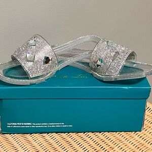 Lauren Lorraine Silver Gem Sandals